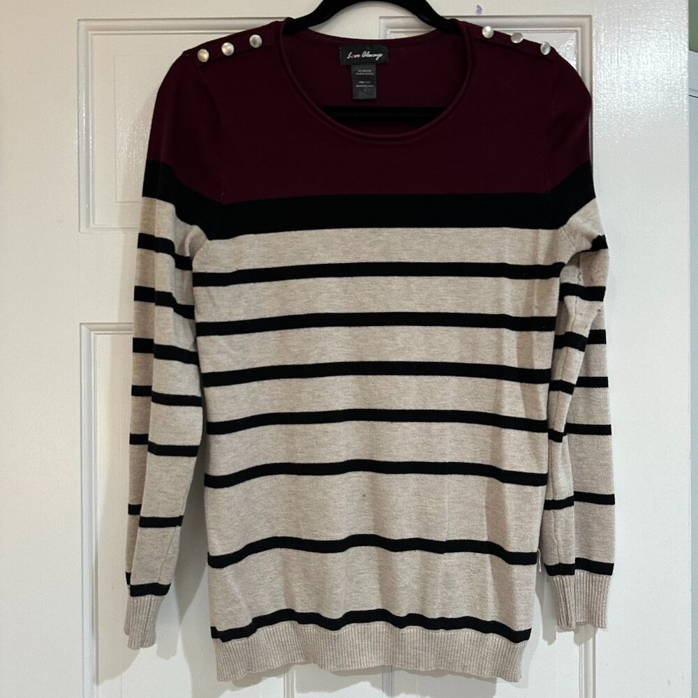 Love Always Brigitta Button Detail Pullover Sweater - L (Stich Fix)